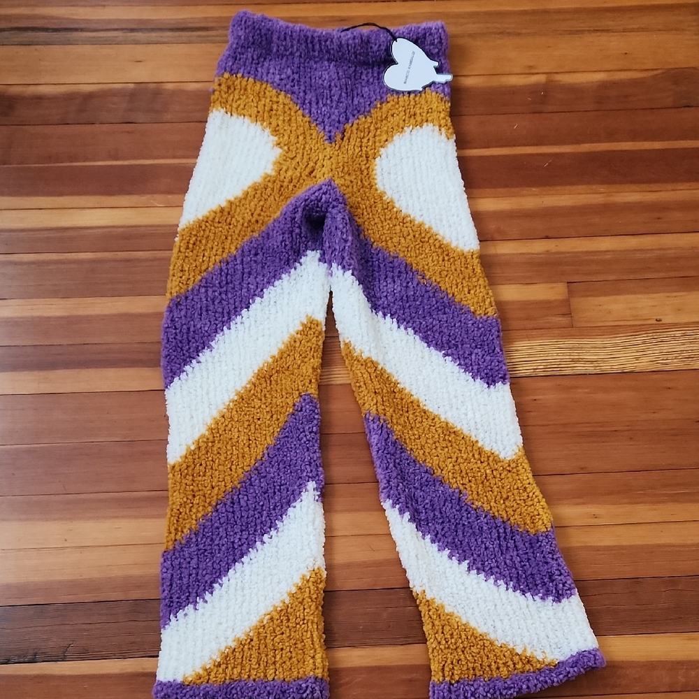 Marco Rambaldi Casual Pants Sz Large Purple Oramge & White NWT